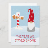 Het jaar dat we thuisbleven 2021 Kabouter Kerstmis Feestdagenkaart (Voorkant / Achterkant)
