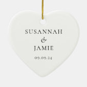 Het jaar dat we trouwden foto overlay keramisch ornament (Achterkant)