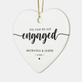 Het jaar dat we verloofde namen en foto's kregen keramisch ornament (Links)