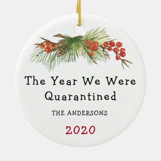 Het jaar dat we werden geclassificeerd, 2020 famil keramisch ornament (Achterkant)