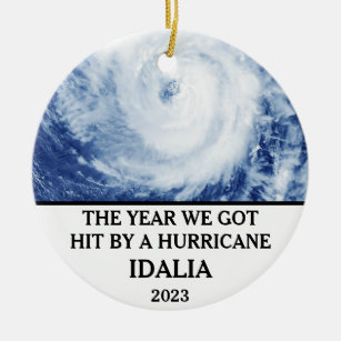 Het jaar dat we werden getroffen door een orkaan I Keramisch Ornament