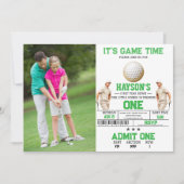 Het jaar erop, golf verder! 1e verjaardag foto kaart (Voorkant)