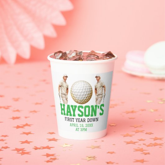 Het jaar erop, golf verder! 1e verjaardag papieren bekers (Insitu)