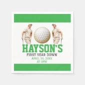 Het jaar erop, golf verder! 1e verjaardag servet (Voorkant)