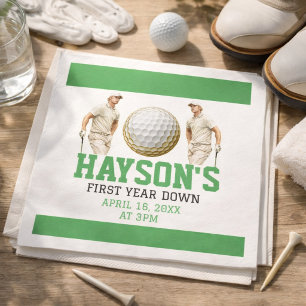 Het jaar erop, golf verder! 1e verjaardag servet