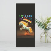 Het jaar om te schitteren feestdagenkaart (Staand voorkant)