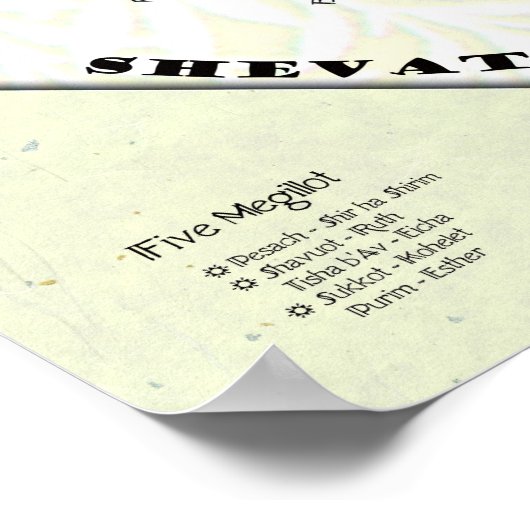 Het jaar Torah Poster (Hoek)