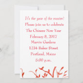 Het jaar van de Chinese Nieuwjaarsfeest Kaart (Achterkant)