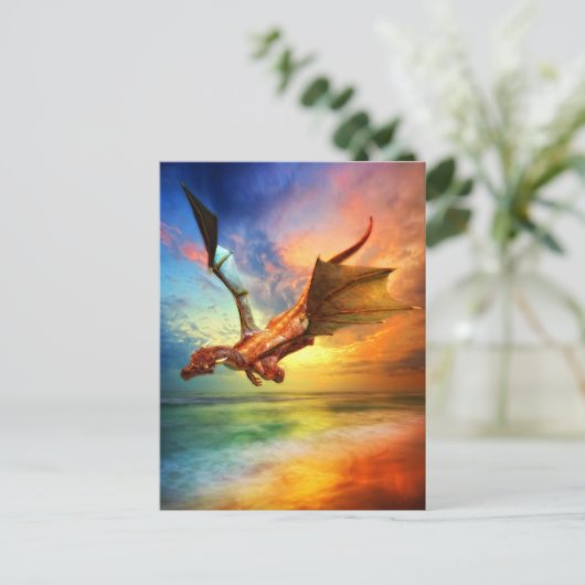 Het jaar van de Draak Feestdagenkaart (Staand voorkant)