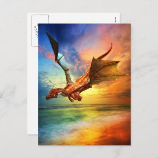 Het jaar van de Draak Feestdagenkaart (Voorkant / Achterkant)