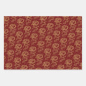 Het Jaar van de Draak met Luxe Ontwerp Inpakpapier Vel (Voorkant)