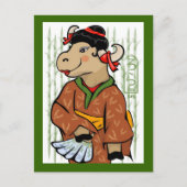 Het jaar van de os 2009 feestdagenkaart (Voorkant)