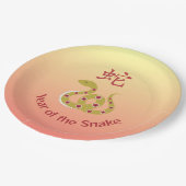 Het jaar van de Snake Design Ombre Papieren Bordje (Gekanteld)