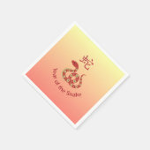 Het jaar van de Snake Design Ombre Servet (Hoek)