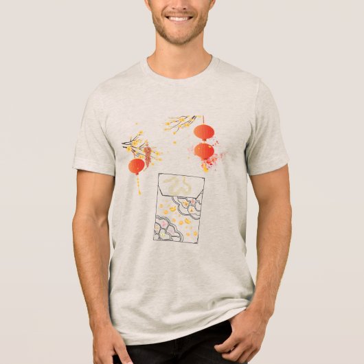 Het jaar van de Snake Good Fortune Tshirt (Voorkant)
