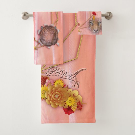 het Jaar van de Tijger Bad Handdoek (Insitu)