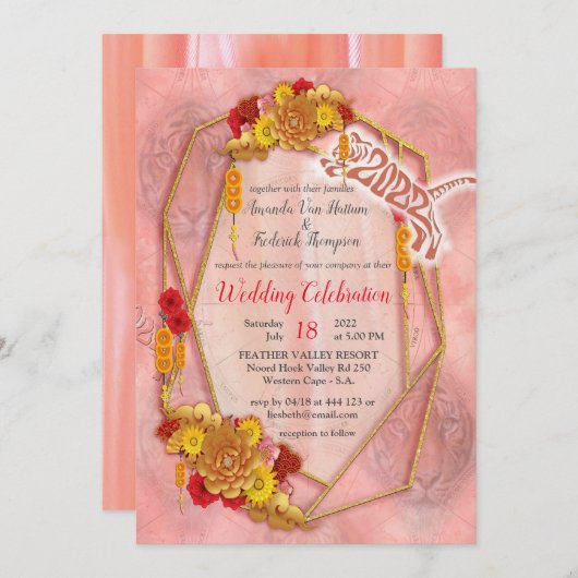 Het Jaar van de Tijger Kaart (Voorkant / Achterkant)