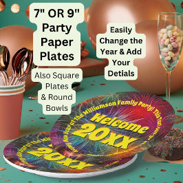 Het Jaar van de verandering geeft Tekst uit toevoe Papieren Bordje