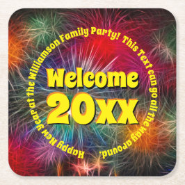 Het Jaar van de verandering geeft Tekst uit voegt  Kartonnen Onderzetters