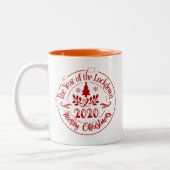 Het Jaar van de Vergrendeling 2020 Zware Kerstmis Tweekleurige Koffiemok (Links)