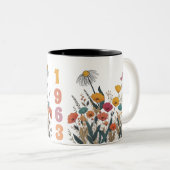 Het jaar van de Vrouwenwilde Bloem Geboorte Ed. Nu Tweekleurige Koffiemok (Voorkant rechts)