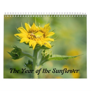 Het jaar van de zonnebloem kalender