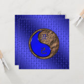 Het jaar van het Earth Ox Flat Wenskaart Kaart (Voorkant / Achterkant in situ)