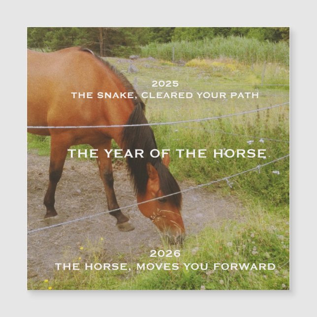 Het jaar van het Paard, 2026 citaat  (Voorkant)