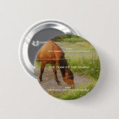Het jaar van het Paard, 2026 citaat Ronde Button 5,7 Cm (Voorkant /achterkant)