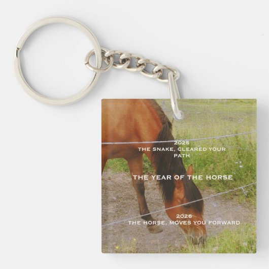 Het jaar van het Paard, 2026 citaat  Sleutelhanger (voorkant)
