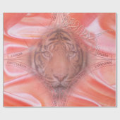 Het jaar van het tijgeroverslagpapier cadeaupapier (Vlak)