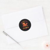 Het Jaar Van Het Vuurpaard 2026 Viering Ontwerp Ronde Sticker (Envelop)