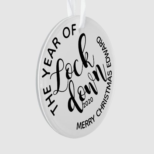 Het jaar van Lockdown 2020 vrolijke kerst Ornament (voorkant)