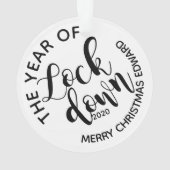Het jaar van Lockdown 2020 vrolijke kerst Ornament (achterkant)