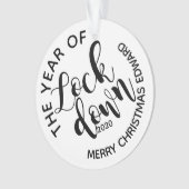 Het jaar van Lockdown 2020 vrolijke kerst Ornament (voorkant)