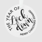 Het jaar van Lockdown 2020 vrolijke kerst Ornament (voorkant)
