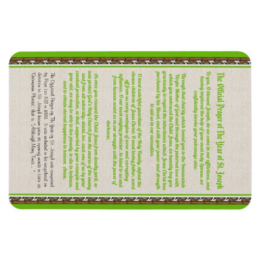 Het Jaar van Sint Joseph (M 036) - Prayer 1 Magneet (Horizontaal)