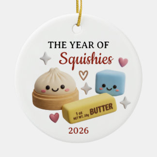 Het Jaar van Squishies 3D Kawaii Klei Ornament