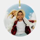 Het Jaar van T\de Staak Mustache Keramisch Ornament (Achterkant)