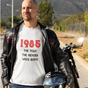Het jaar waarin de helden geboren werden (zwart) t-shirt