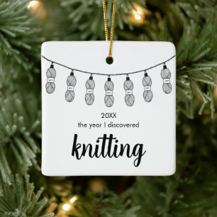 Het jaar waarin ik breien met Kerstmis ontdekte Keramisch Ornament