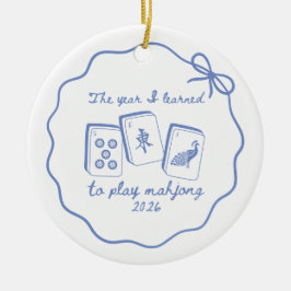 Het jaar waarin ik Mahjong leerde 2026 Keramisch Ornament