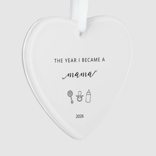 Het jaar waarin ik mama werd Cadeaohanger van acry Ornament (voorkant)