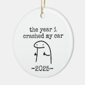 het jaar waarin ik mijn auto totalde keramisch ornament (Links)