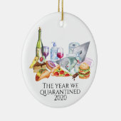 Het jaar waarin we 2020 hebben gegraveerd: 'Covid Keramisch Ornament (Rechts)