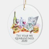Het jaar waarin we 2020 hebben gegraveerd: 'Covid Keramisch Ornament (Links)