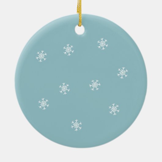 Het jaar waarin we gevaccineerd werden, 2021 Santa Keramisch Ornament (Achterkant)