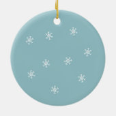 Het jaar waarin we thuis speelde, grappige Santa R Keramisch Ornament (Achterkant)