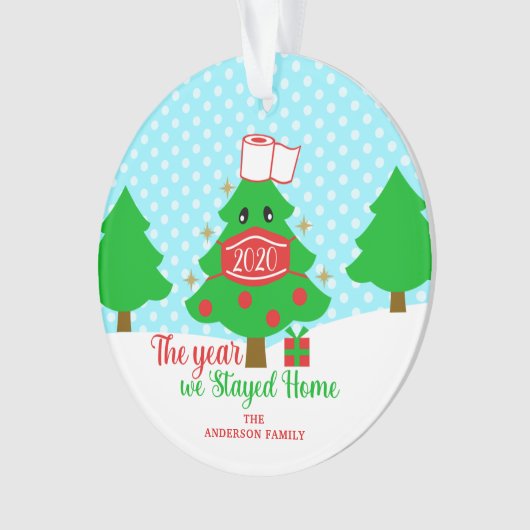 Het jaar waarin we thuisbleven 2020: kerstboom ornament (voorkant)