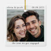 Het jaar waarin we verloofd zijn foto keramisch ornament (Achterkant)